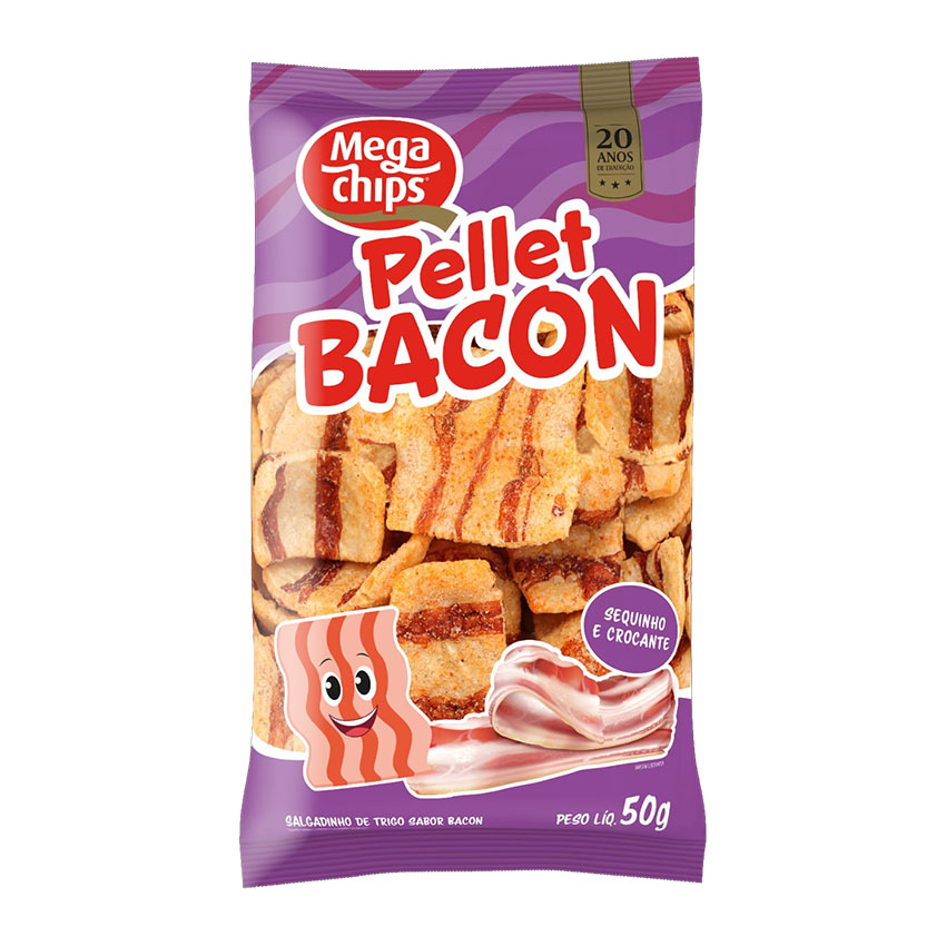 Pellet Salgadinho de Trigo Sabor Bacon Listrada 50g